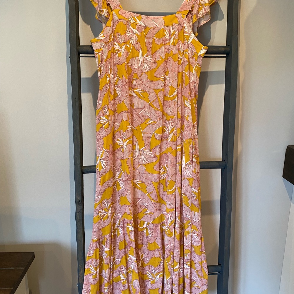 Knox Rose Yellow and Pink Floral Dress